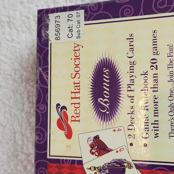 Red Hat Society Jigsaw Puzzle and Card deck & Game Book, NWT imperfect box - Picture 4 of 9